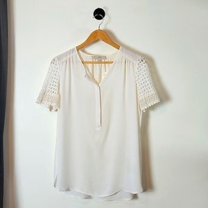 Crochet & Lace Sleeve Top *Retro *Spring